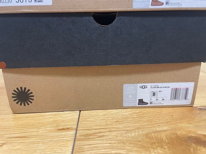 アグ クラッシック ミニ レースアップ ウエザー 26cm ブラック