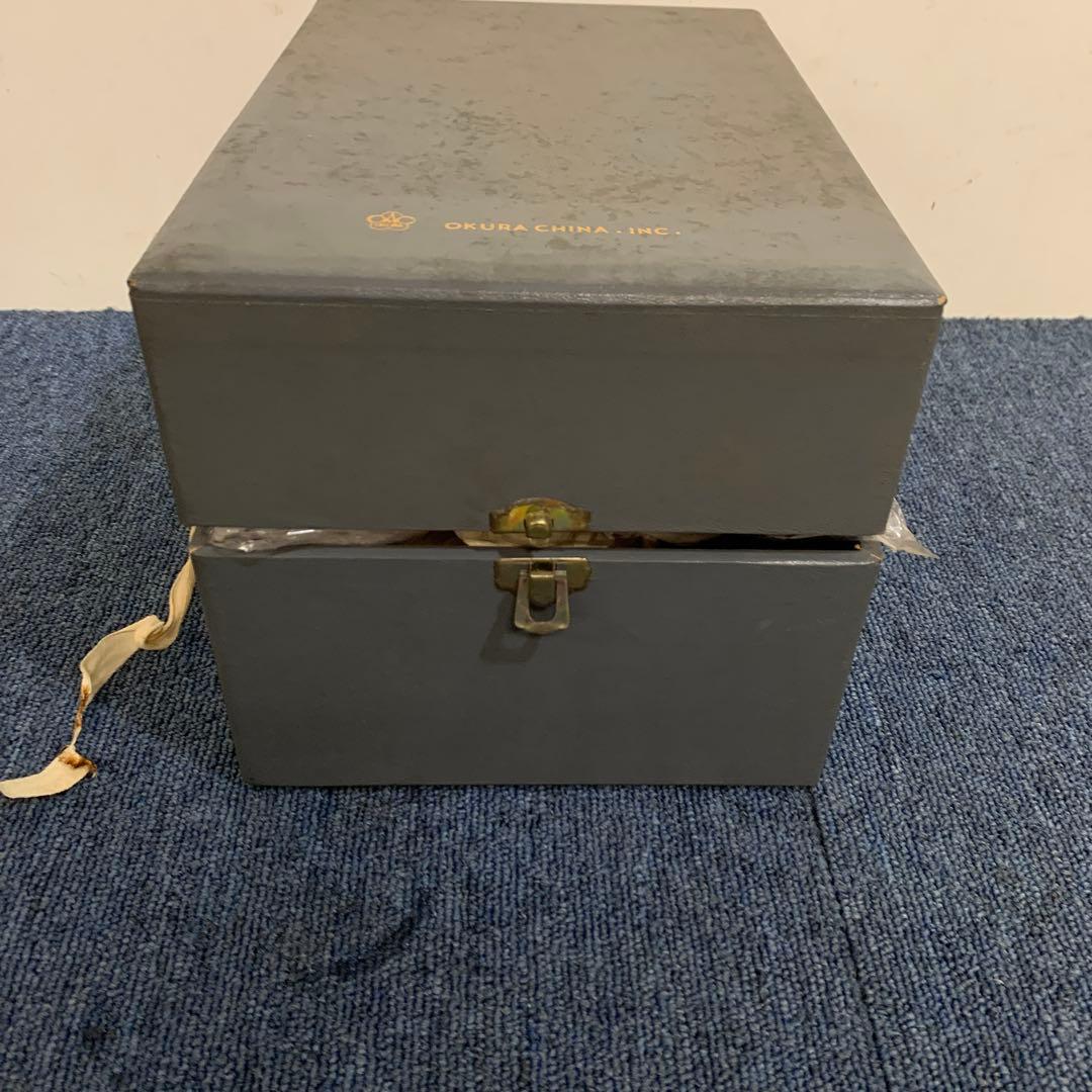 大倉陶園　梅　ピンク　ゴールド　花　花瓶