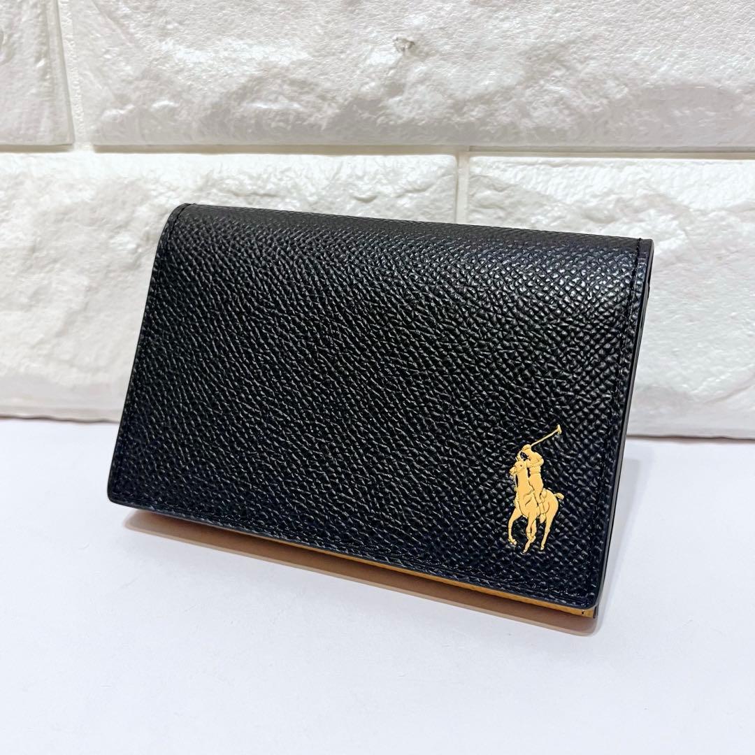 【未使用品】ラルフローレン ポロポニー バイカラー サフィアーノレザー 名刺入れ