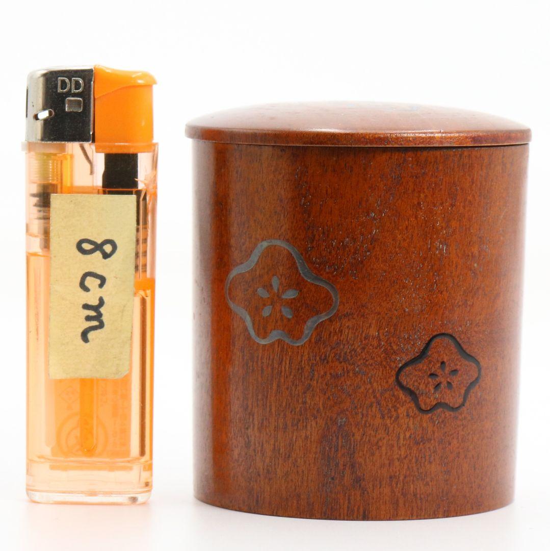 岡本陽斎作 即中斎好 桜蒔絵 金輪寺 薄茶器 茶道具 共箱　V919　N7
