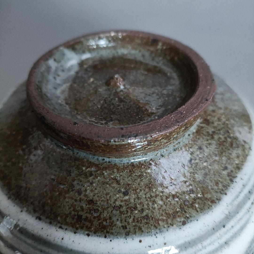 中里隆　唐津焼器(２ケ一括)　 唐津刷毛目碗、絵唐津四方鉢