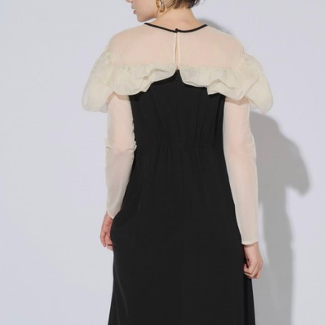 本日限定新品ANDRESDフリルフレアドレスfrills flare dress