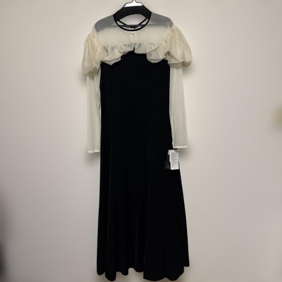 本日限定新品ANDRESDフリルフレアドレスfrills flare dress