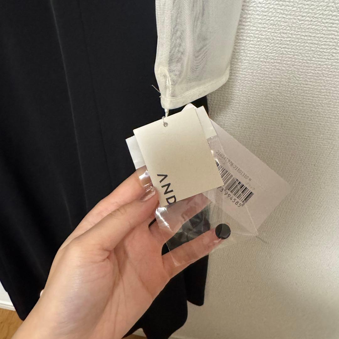 本日限定新品ANDRESDフリルフレアドレスfrills flare dress