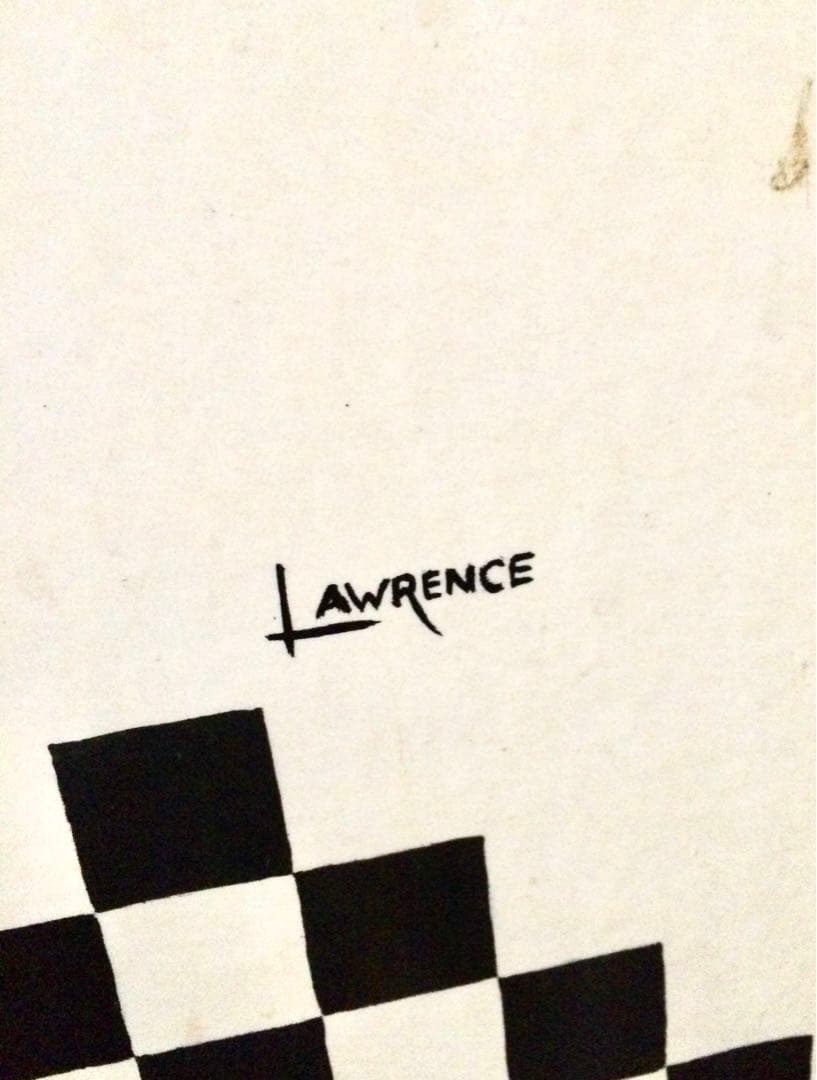 英国購入★ミッドセンチュリー★ビンテージ★ポスター★チェスボード柄★エロティック