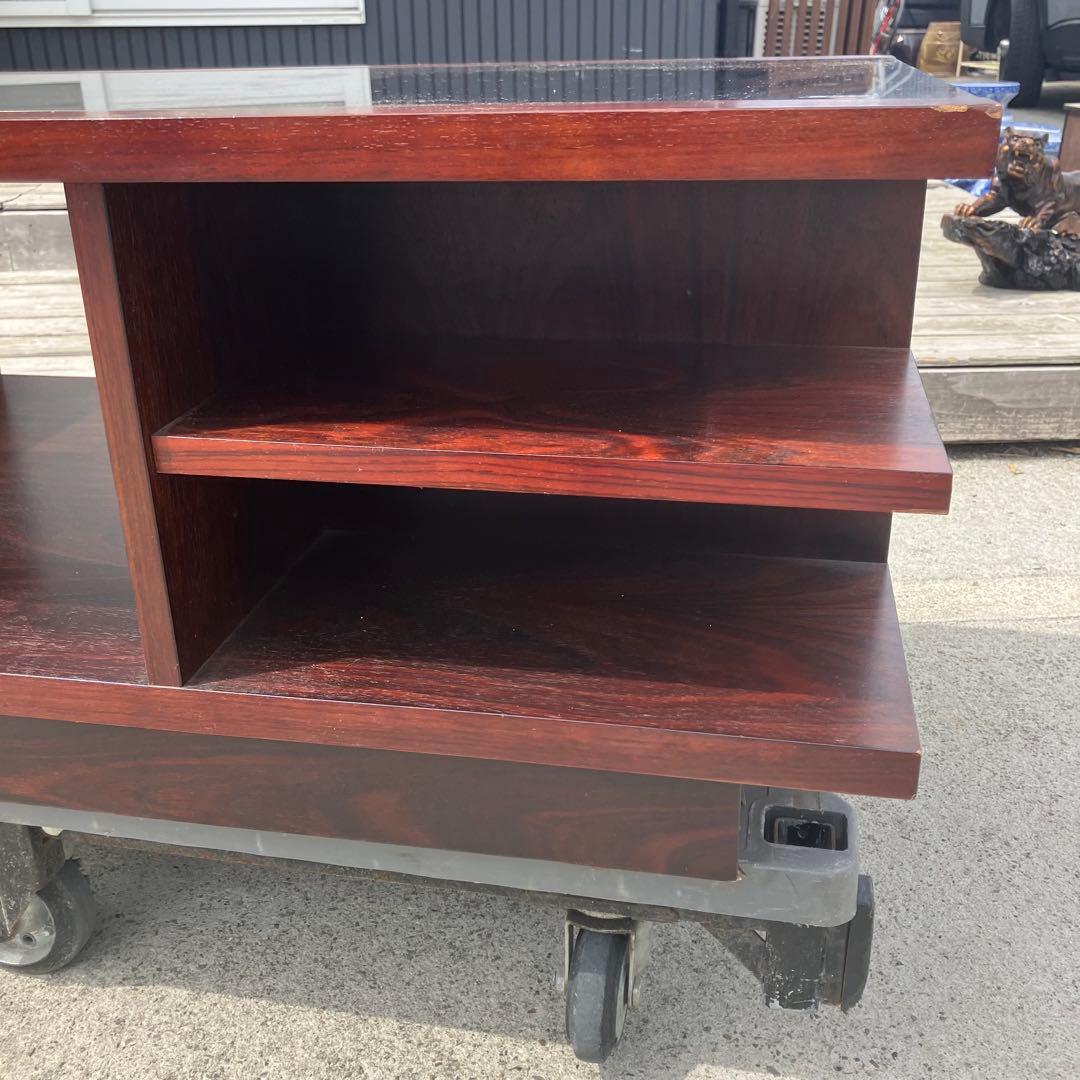 カリモク 引き出し付き 大型 木製センターテーブル ローテーブル ガラステーブル