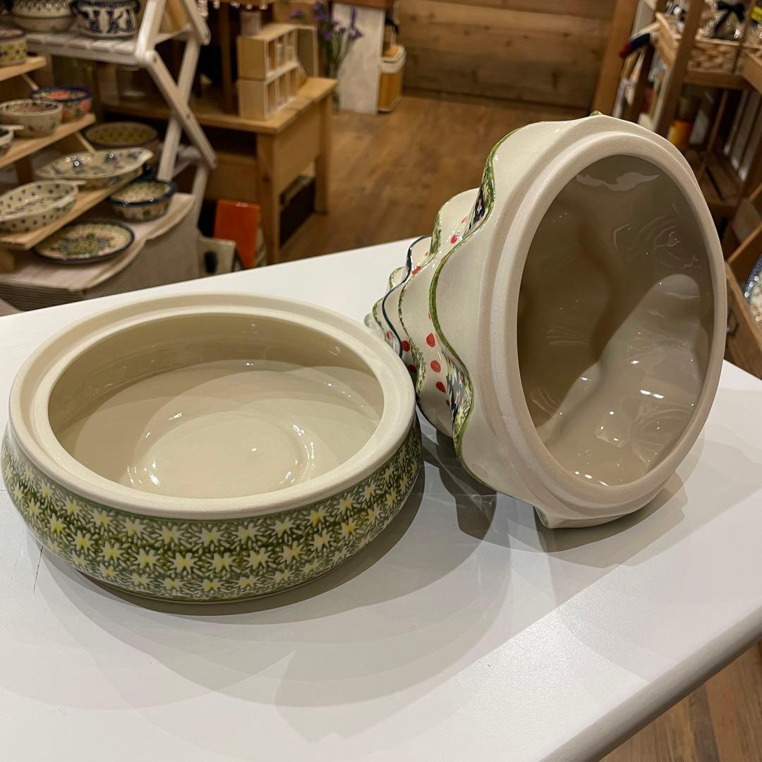 ポーリッシュポタリー＊ツリー型キャンディーボックス　W851-123