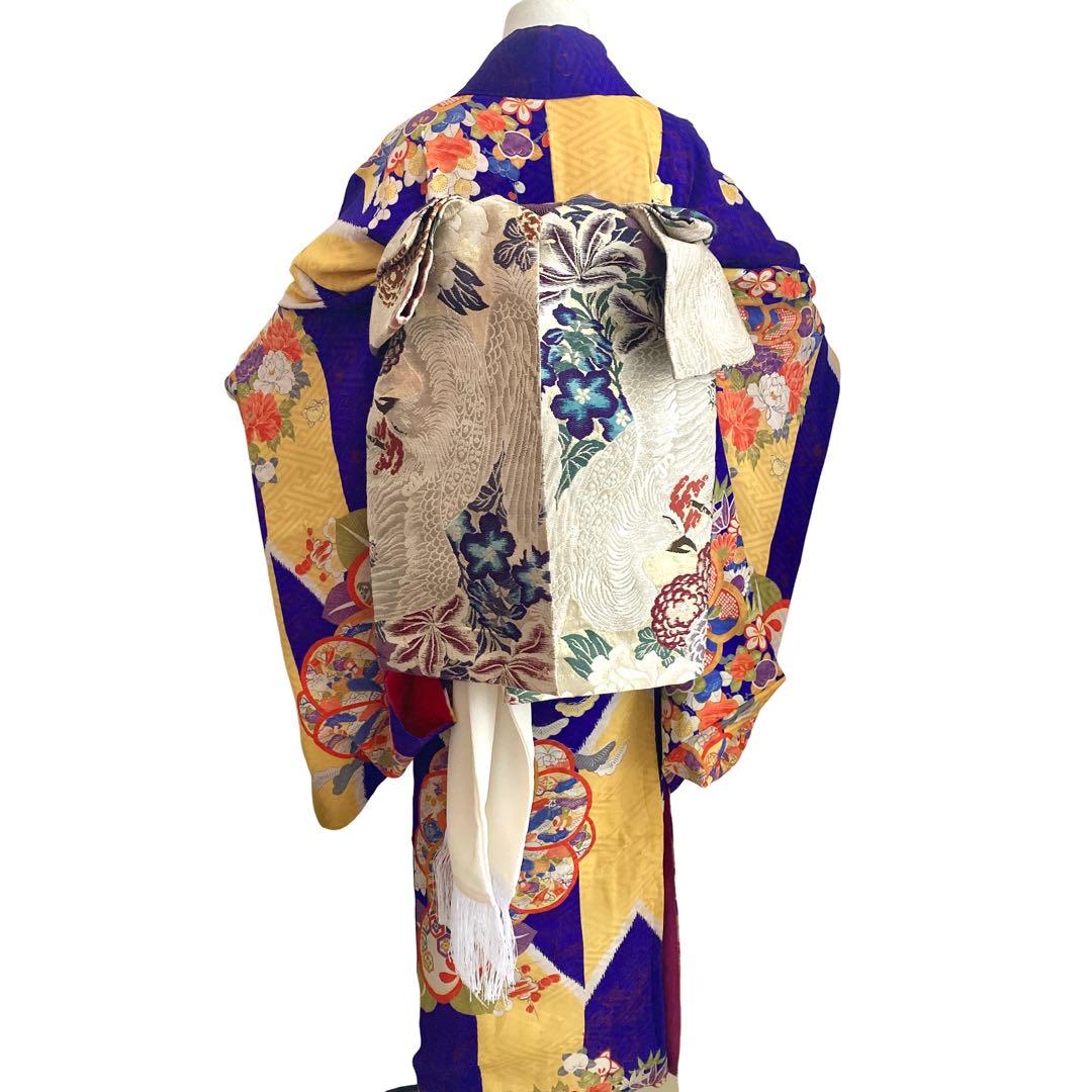 女の子 7歳〜ジュニア 子供着物 七五三 アンティーク着物 NO