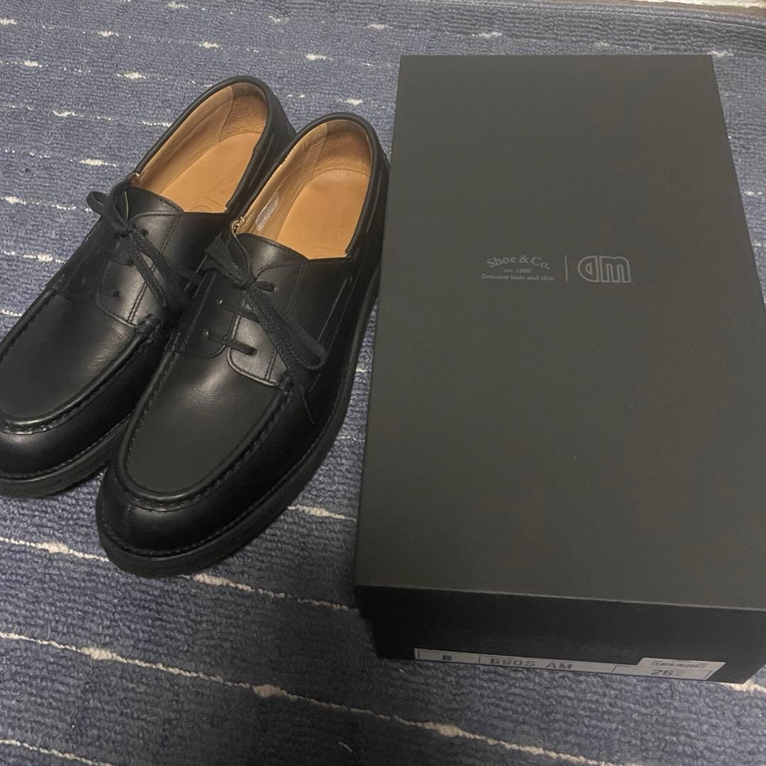 MEN'S 3EYELET MOC TOE BLACK 在原みゆ紀
