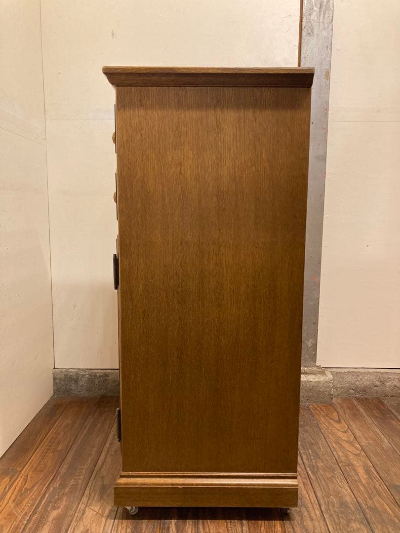 葉山家具 葉山ガーデン オーク材 スリムキャビネット キャスター付 花台 電話台