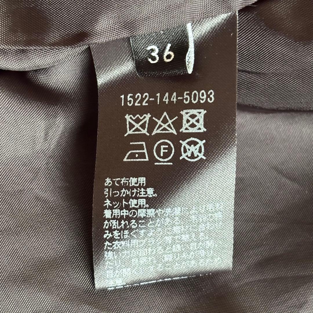 美品✨ユナイテッドアローズ／ツイード　Ｖネックノーカラージャケット 金ボタン　黒