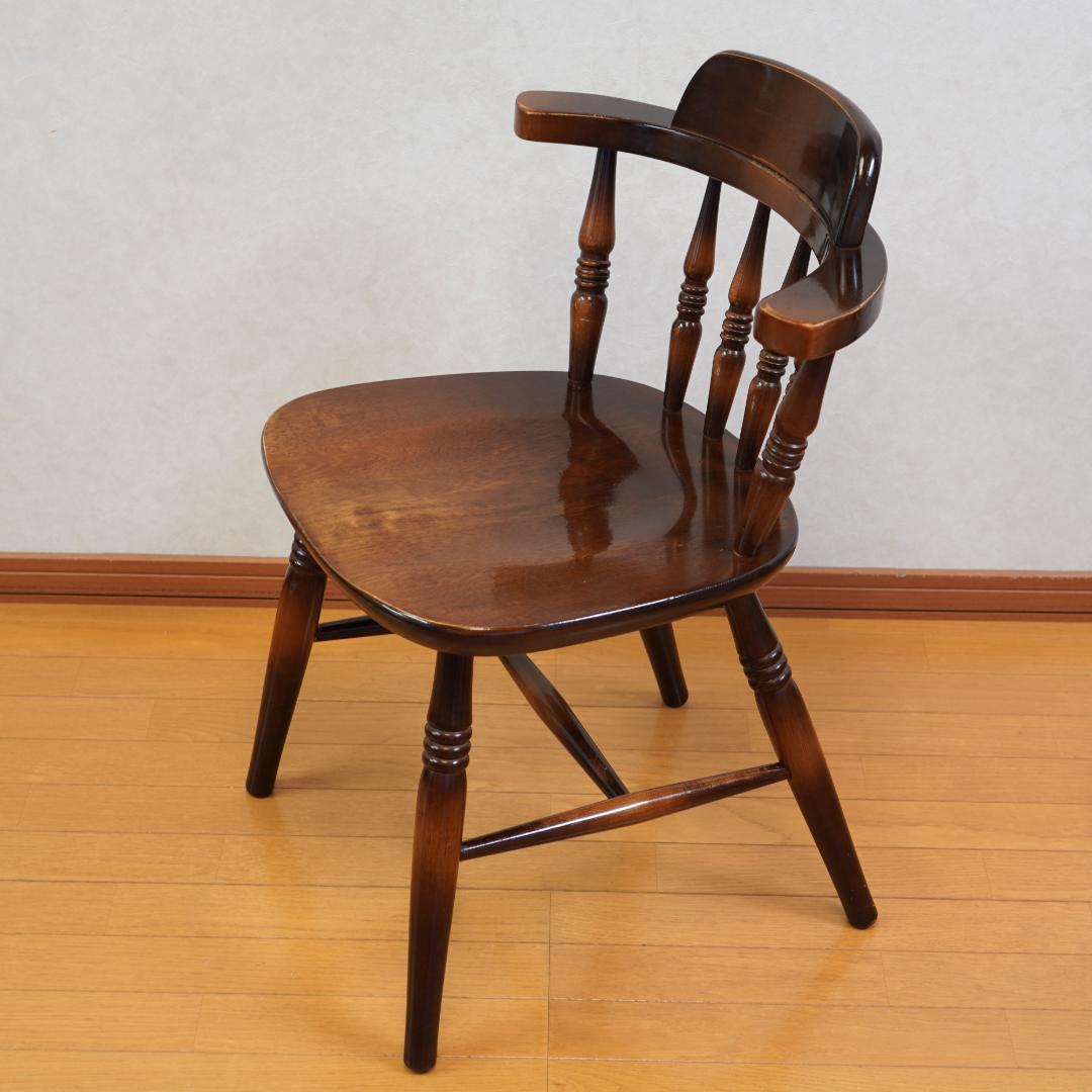 飛騨産業 キツツキマーク ウィンザーチェア アームチェア 木製 アンティーク　2