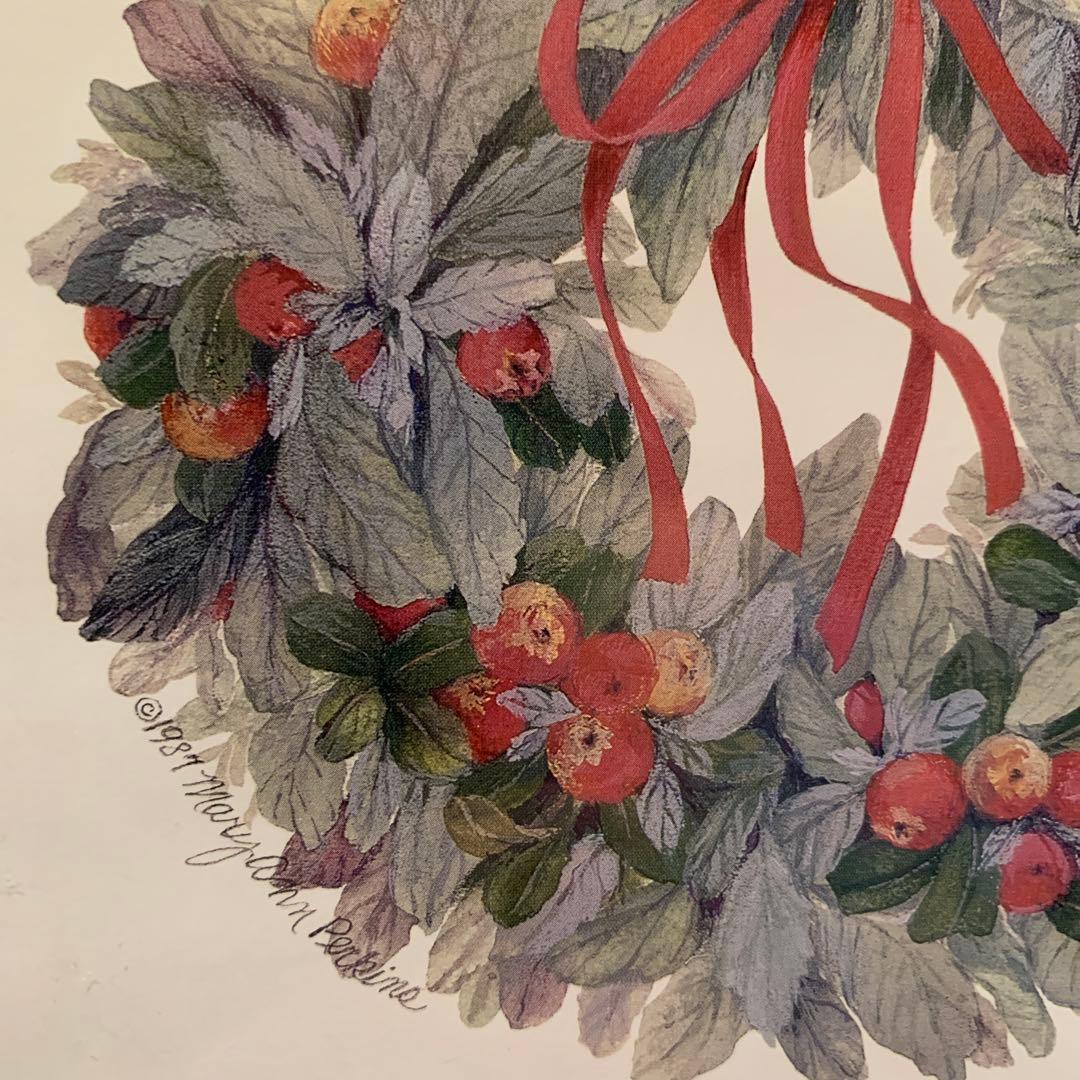 デンマーク製　雑貨　赤い実のリースの額とピューター四季セット　seringa様