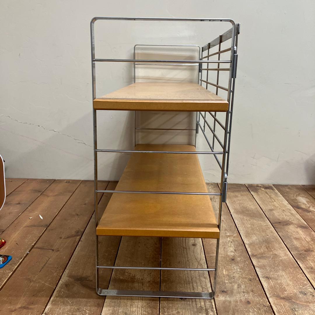 A-2 昭和レトロ ヴィンテージ アイアンラック 2段 シェルフ メタルフレーム