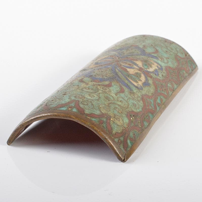 中国　古七宝琺瑯彩　茶合　碗鎮　U　R6182