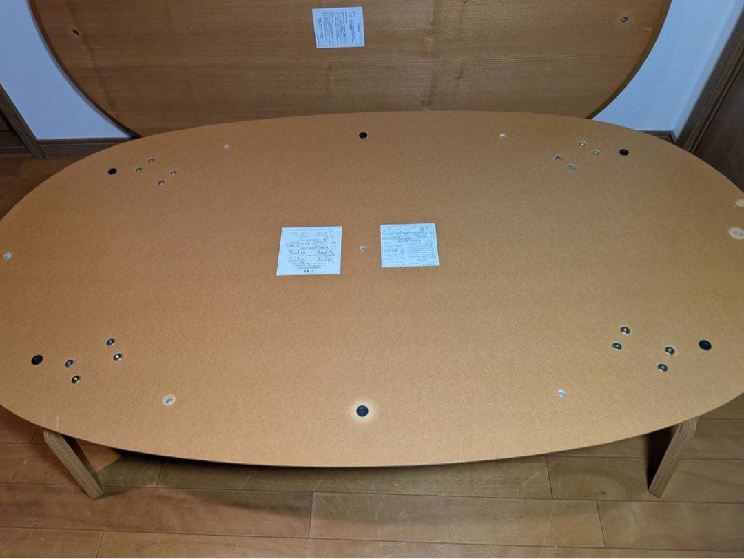 ■送料込■無印 木製楕円こたつ 曲木脚フラットヒーター タモ材 暖房器具MUJI