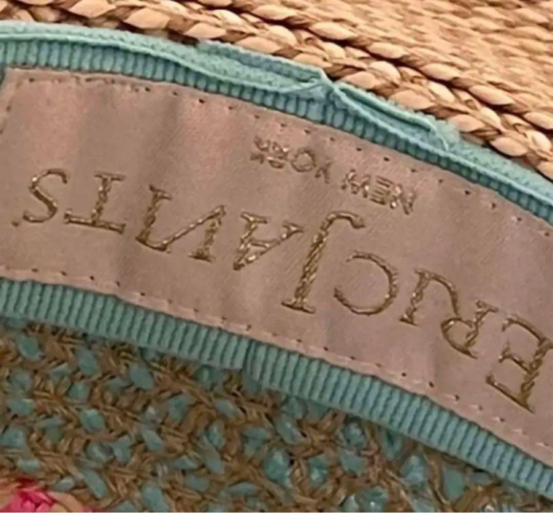 エリックジャビッツ ERIC JAVITS アメリカ製 麦わら帽子 カラフル