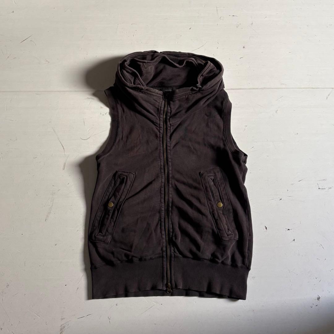 00's vintage ダブルジップ　ノースリーブベスト　アーカイブ　y2k