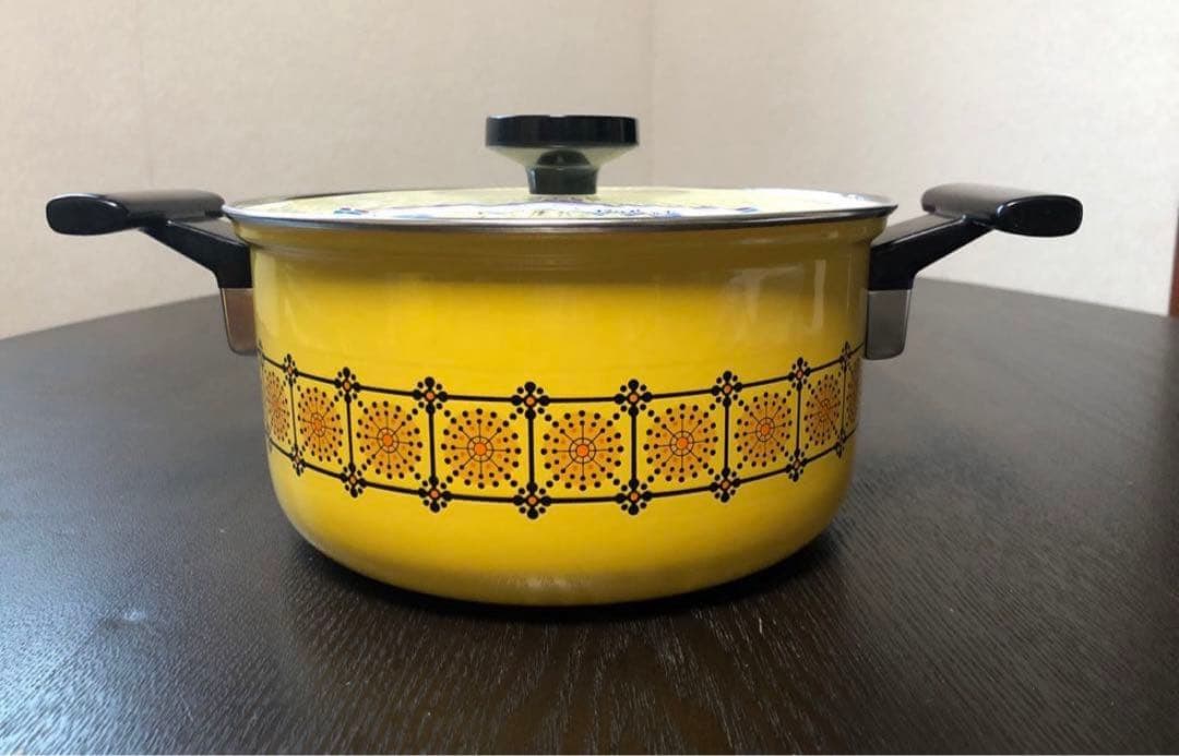 希少　エヴェレスト　ホーロー　ENAMELWEAR　蓋ガラス　両手鍋　20cm