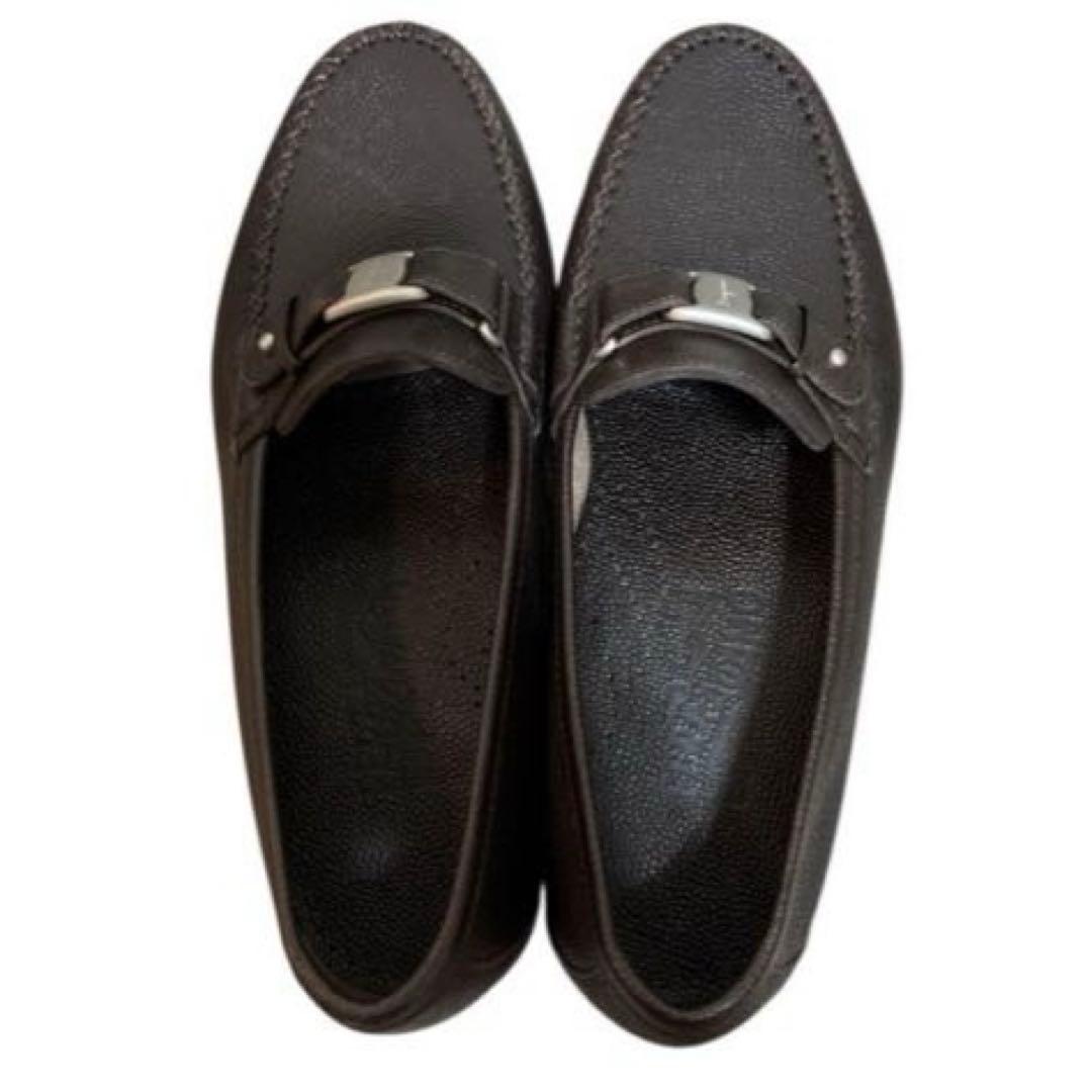 未使用級✨Salvatore Ferragamo ローファーブラウン7EE25㎝