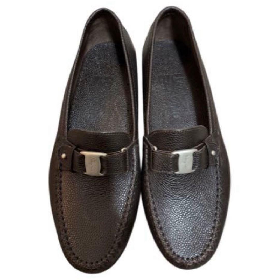 未使用級✨Salvatore Ferragamo ローファーブラウン7EE25㎝