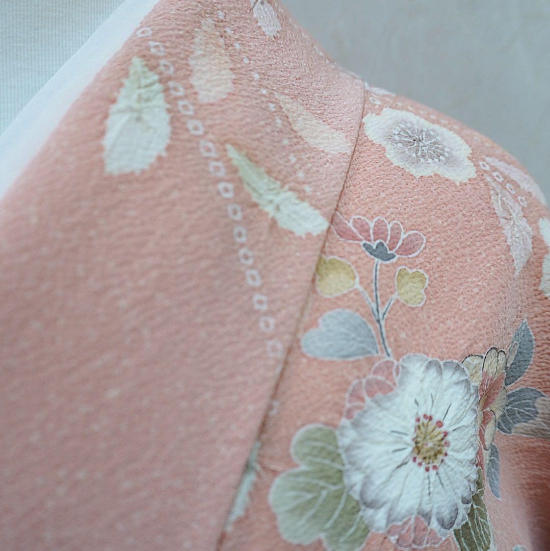 訪問着フルセット　正絹　卒業式　入学式　お宮参り【訪問着、袋帯、帯締め、帯揚げ】