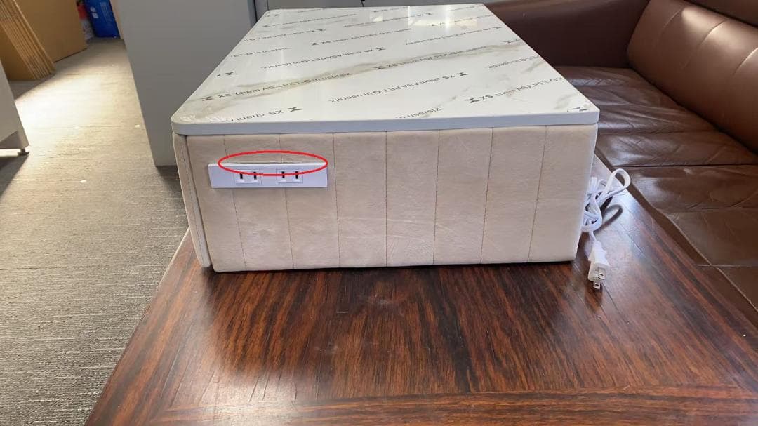 大人気コンセント付クリーム色化粧台デスクのみ訳あり品108-60-01