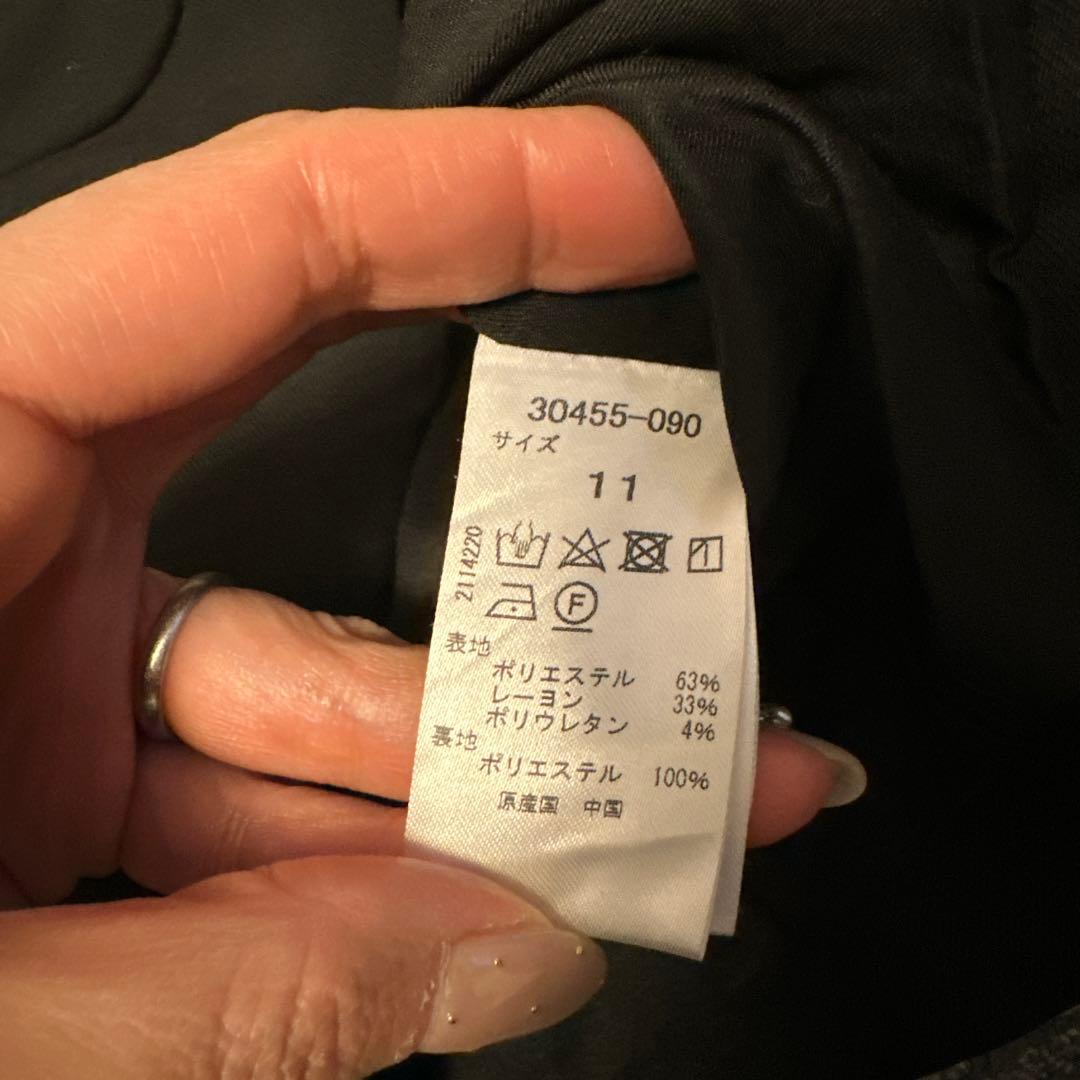 現行品ドゥクラッセ　ザ・クラス　ストレッチギャバジン・ジップノーカラージャケット