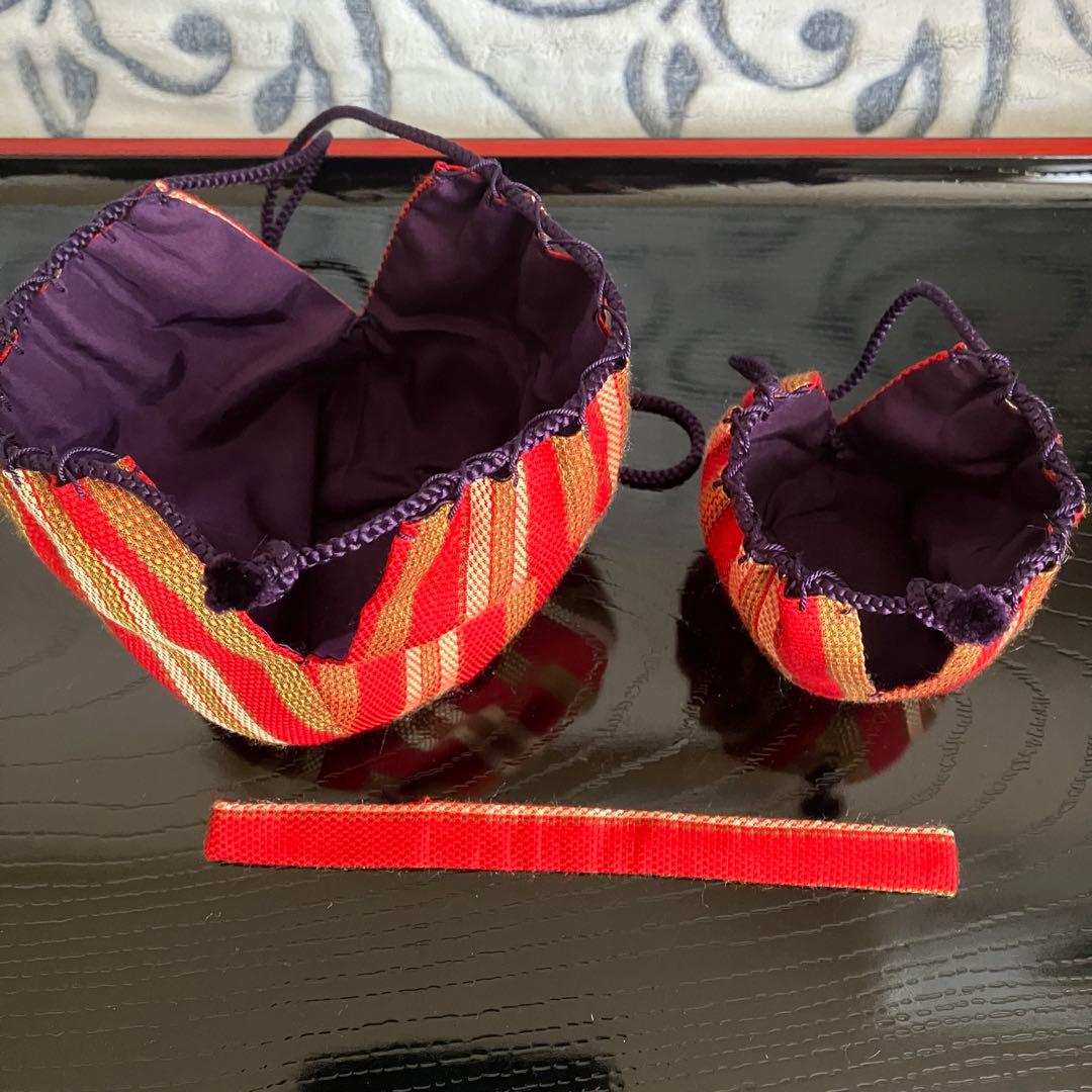 茶道具 利休茶箱用三つ組仕覆セット(茶碗、平棗、茶筅筒有り)