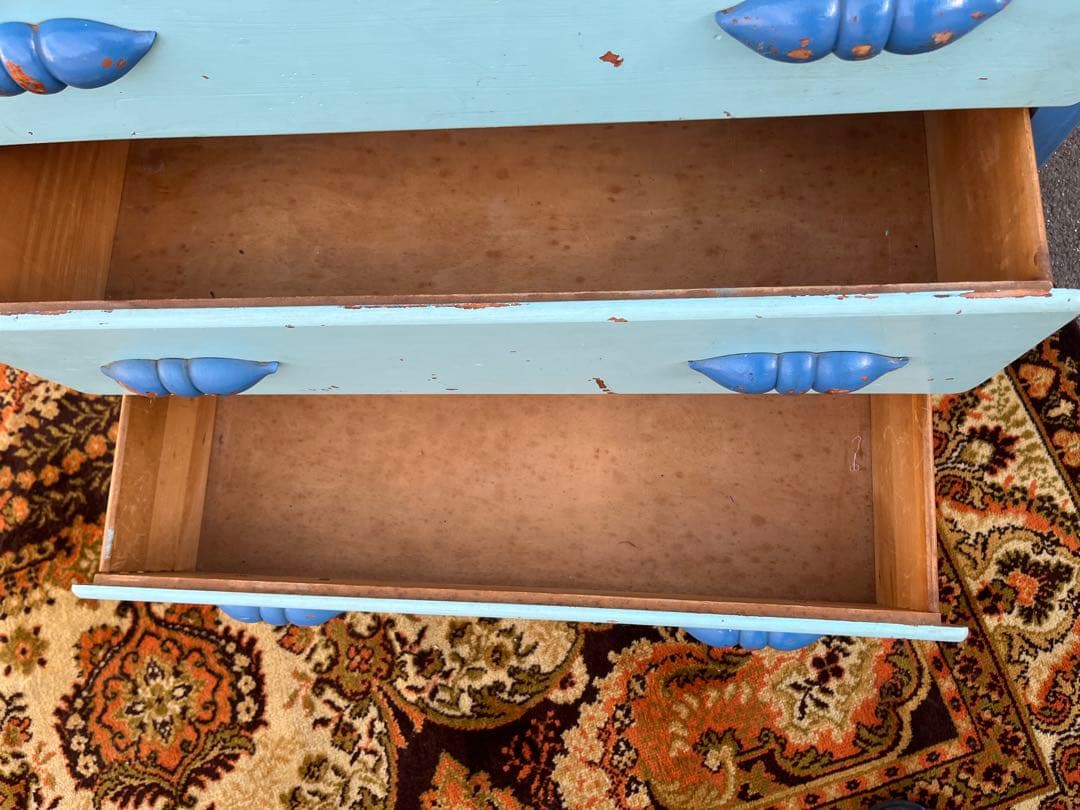 ブルー チェスト インテリア アンティーク ビンテージ ヴィンテージ 箪笥