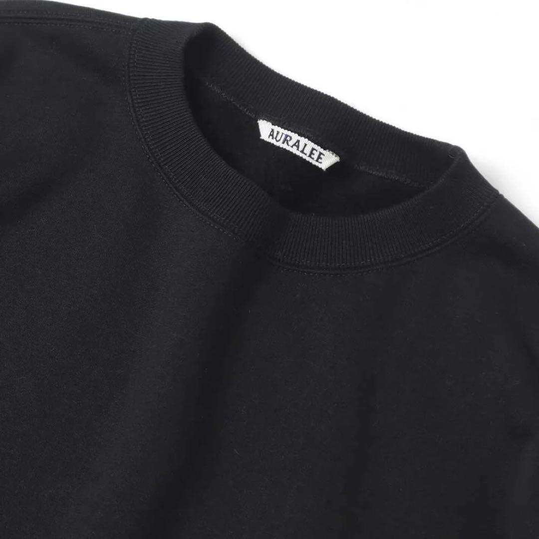 美品・AURALEE SMOOTH SOFT SWEAT P/O スウェット 黒
