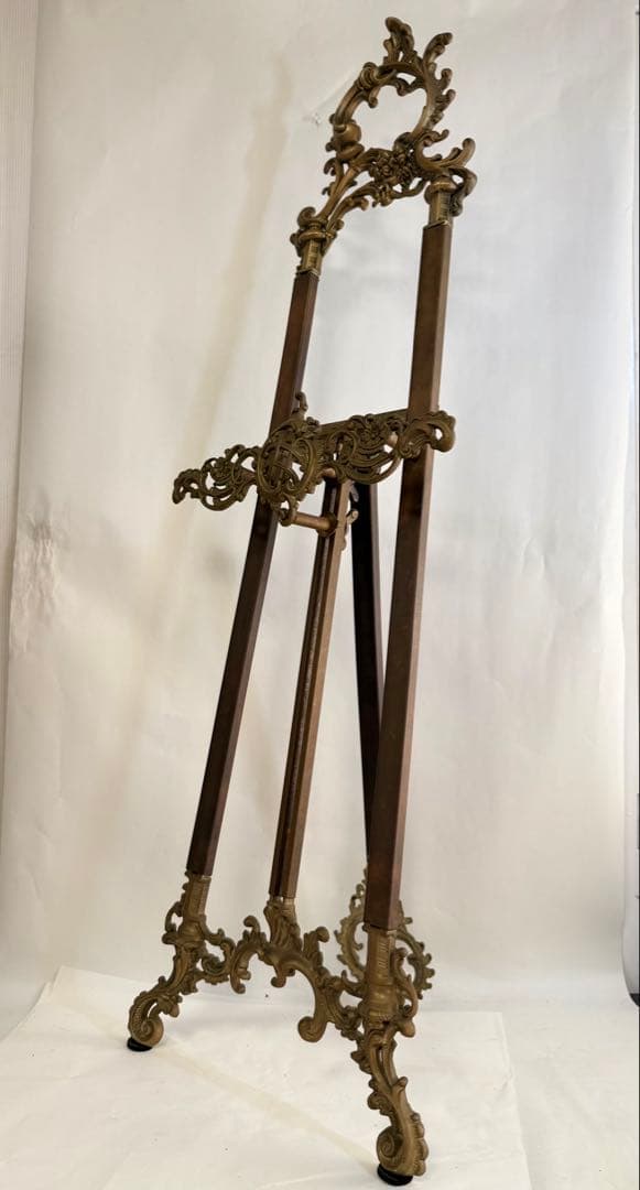 W 真鍮製 アンティーク調 大型イーゼル クラシック エレガント 高さ120㎝