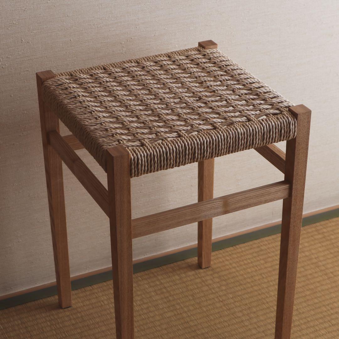 ペーパーコードスツール　天然木