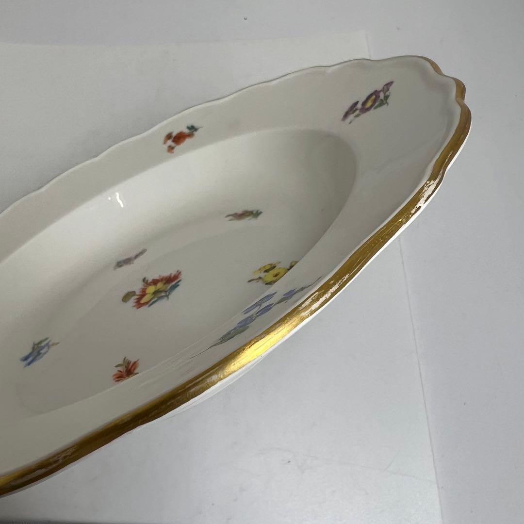 マイセン　スキャタードフラワー　プレート 幅24cm 東K7-1220② タニチ