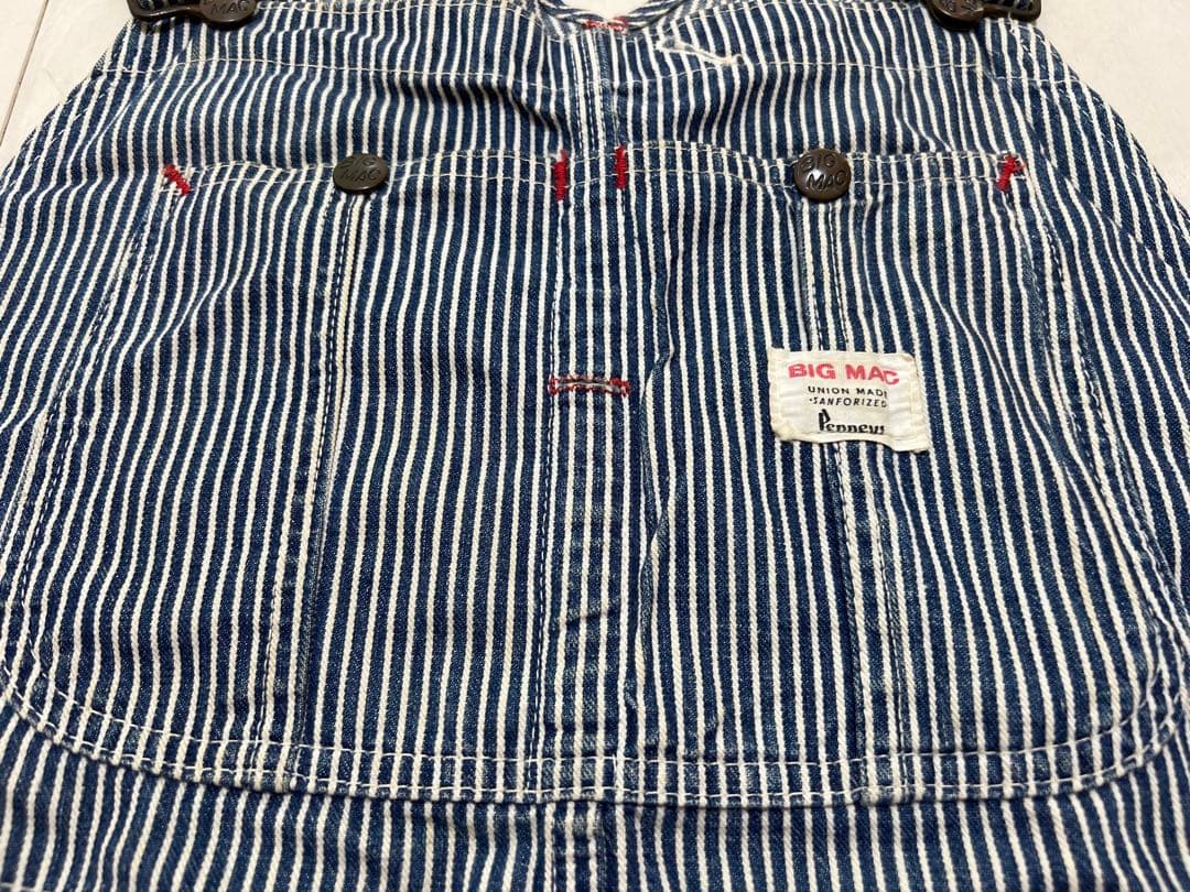 ビッグサイズ 60s BIGMAC オーバーオール ヒッコリー USA製 50s