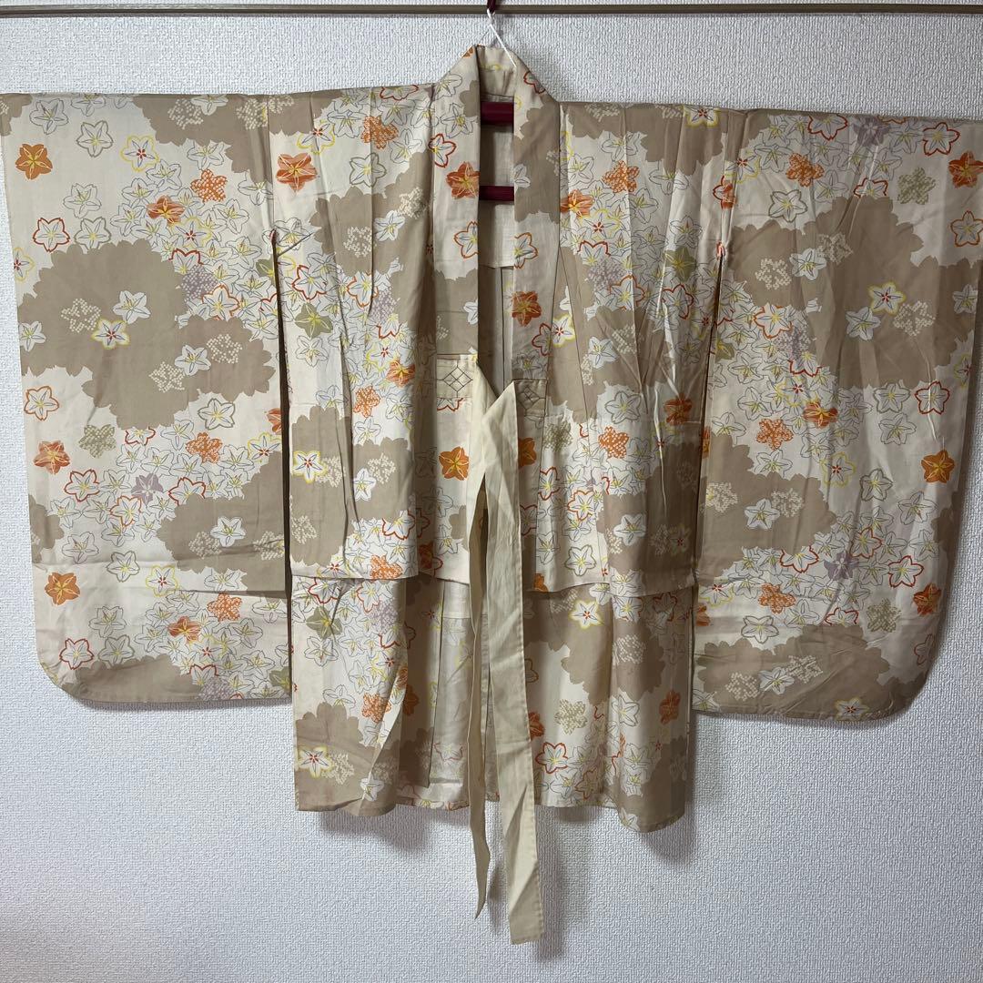 七五三　3歳　着物セット　かのこ　被布　ベージュ