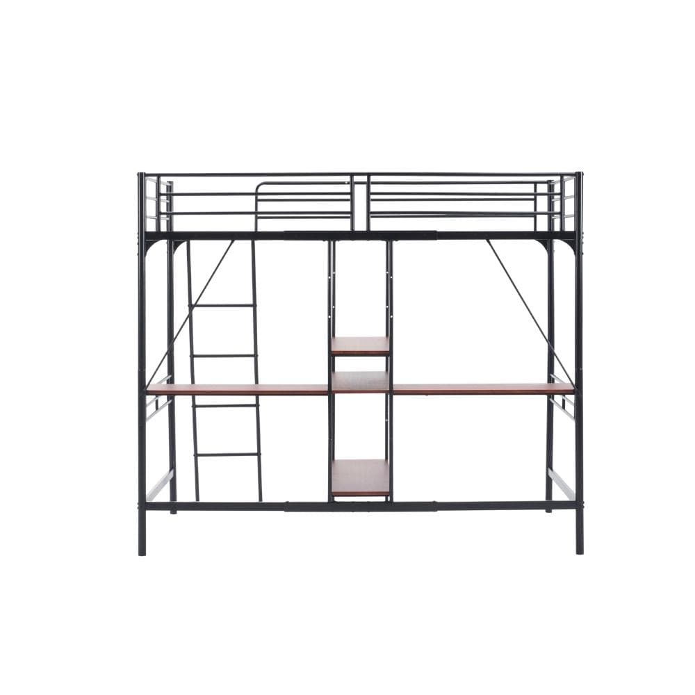 2025年新作 ロフトベッド シングル 収納棚付き 北欧風 木目 子供ベッド