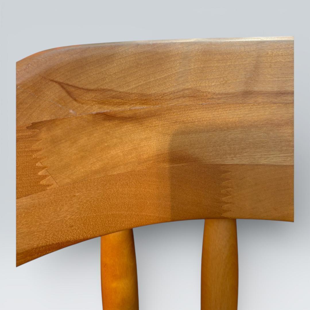 大川家具 回転ダイニングチェア 肘付き 幅58cm 天然木①