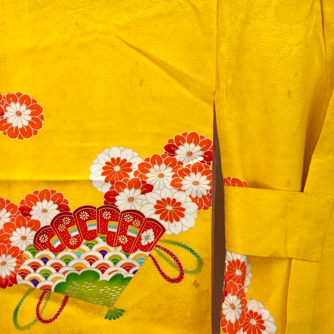 子供着物 七五三 3歳 御所車 花模様 金駒刺繍 CK-7323 CK-7377