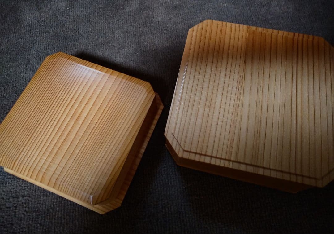 秋田杉 隅切三段重