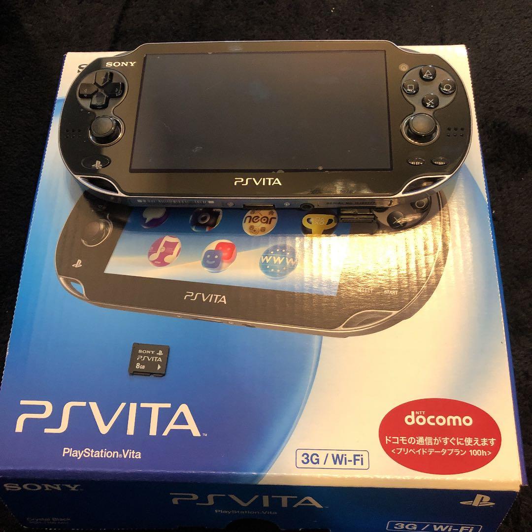 【美品】PlayStation®Vita クリスタル・ブラック 3G/Wi-F…