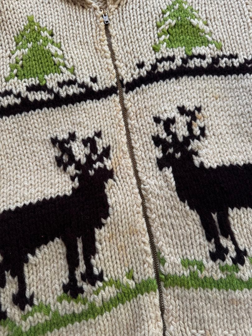 か*ず様 vintage 60s カウチンセーター トナカイ柄　talon US