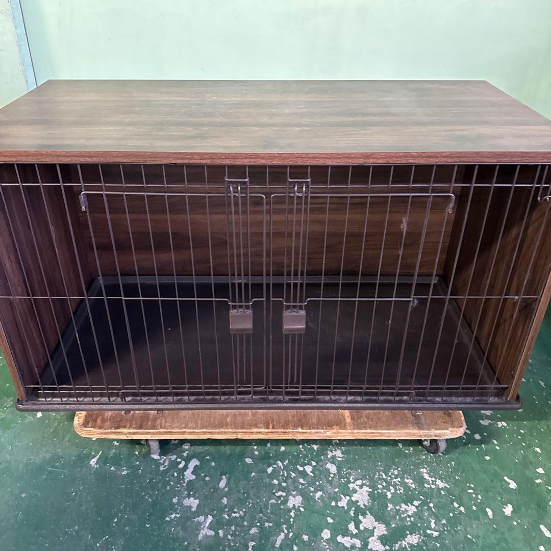★ 犬用ケージ ダークブラウン 2ドア ペット用品 サークル 格安