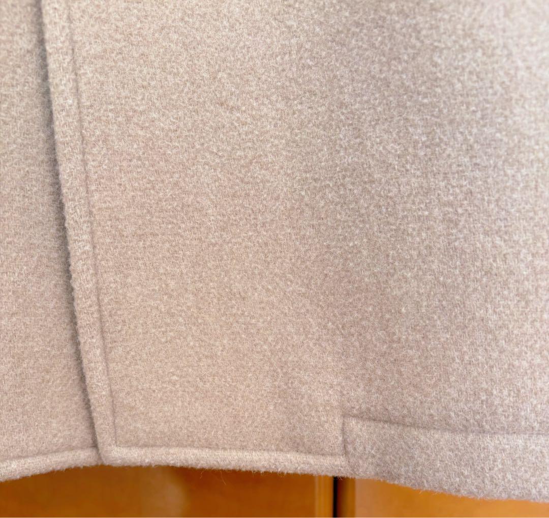 DANTON ノーカラーコート ベージュ 36