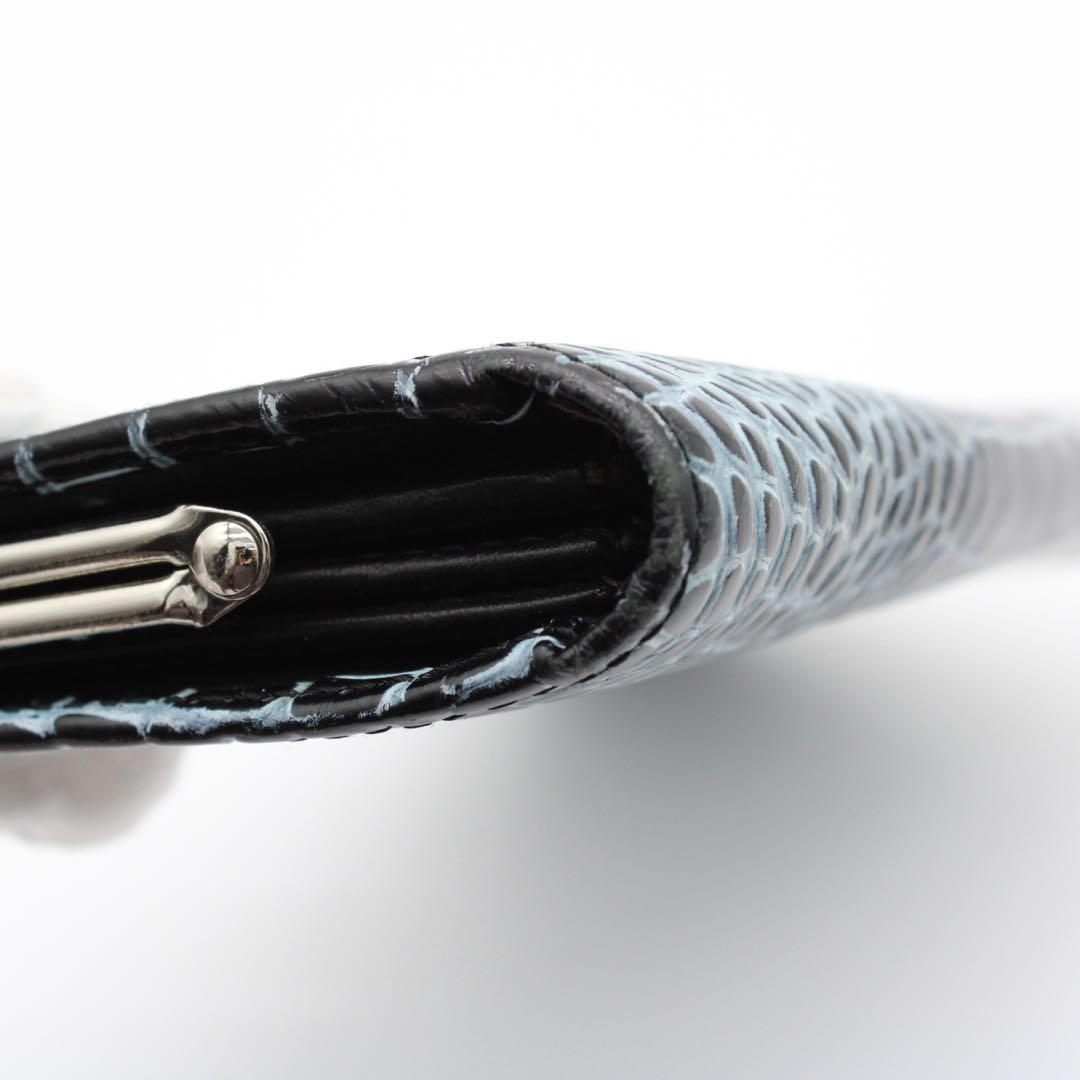 【美品】VivienneWestwood クロコ型押し がま口財布 長財布