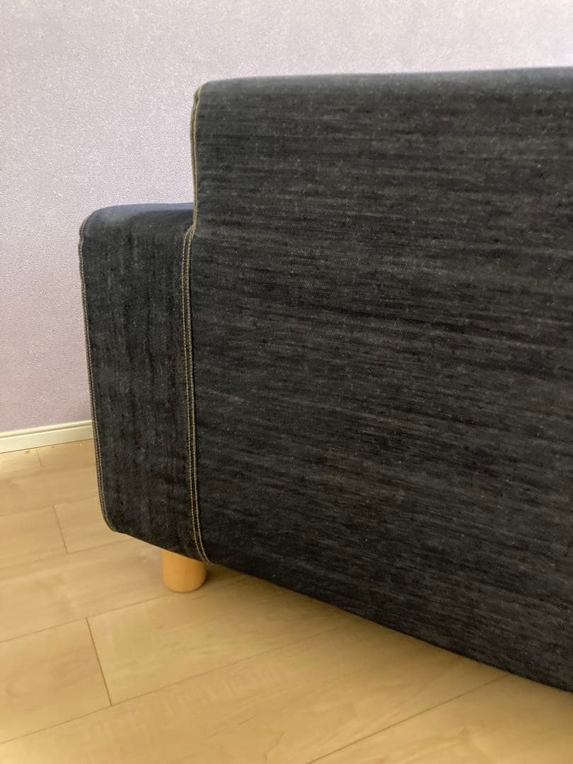 無印良品 2.5シーター ワイドアーム フェザークッション二層式　ポケットコイル