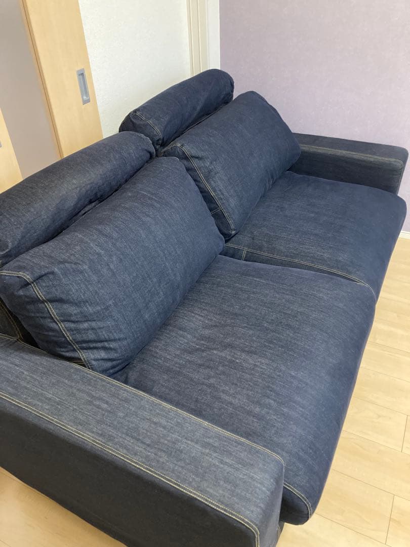 無印良品 2.5シーター ワイドアーム フェザークッション二層式　ポケットコイル