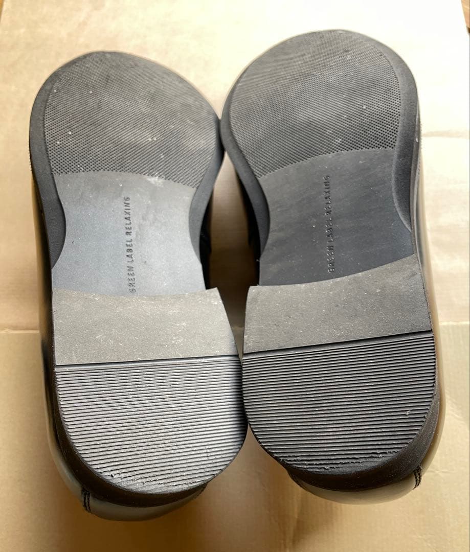 green label relaxing 黒　レザー ローファー　26cm