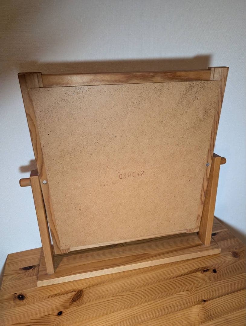 ■送料込■無印良品 ドレッサー パイン材 デスク コスメ台 化粧 鏡 卓上ミラー