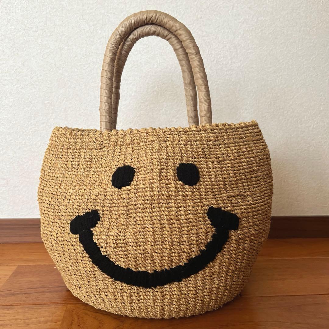 ユウ‼️タグなし新品♡a-jolie(アジョリー)♡ニコちゃんカゴバッグ♡